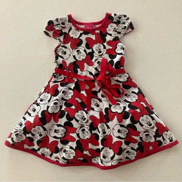 Disney | Dresses | Disney 2t Toddler Girl Minnie Mouse Red Party Dress  Spring Summer | Poshmark